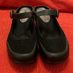 Backless Wedge Mary Janes